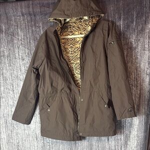 Free Country Brown Cape reversible Jacket Lightweight Design